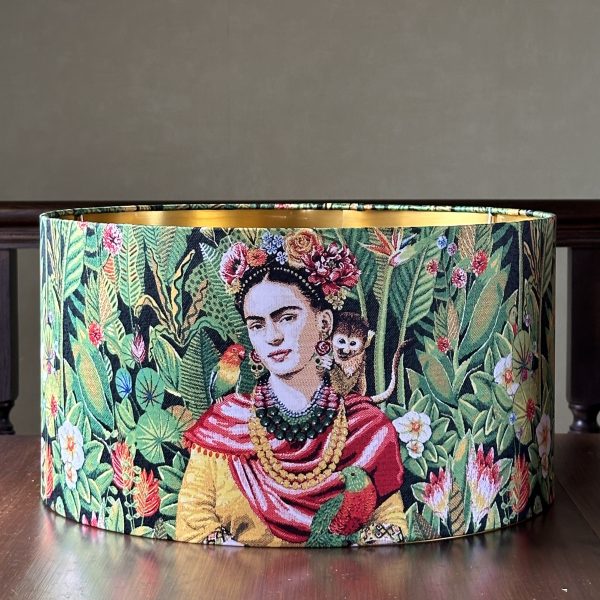 Frida Kahlo Jungle Elegance Gold Lampshade
