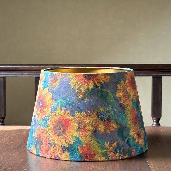 Monet Sunflower Glow Brushed Gold Lampshade