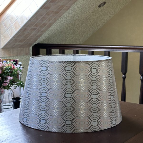 Grey Art Deco Geometric Empire Lampshade