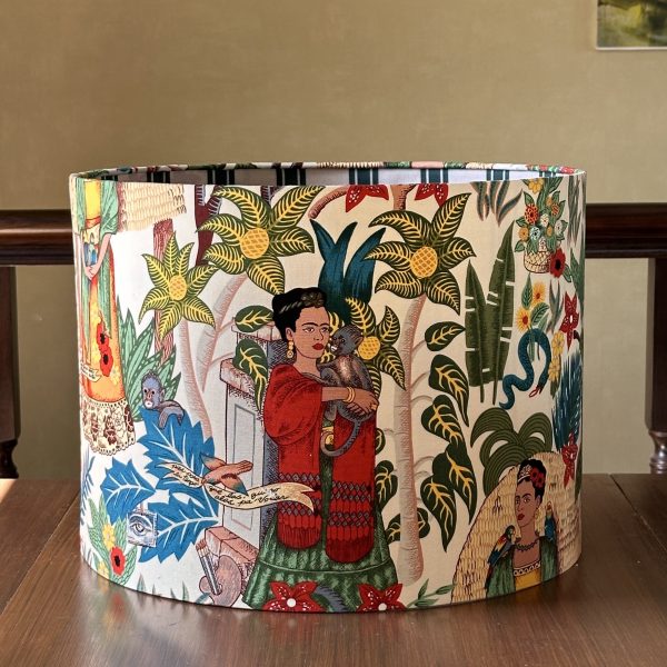 Frida’s Garden Tea Stripe Double Sided Lampshade