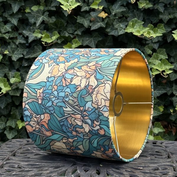 Van Gogh Iris Floral Brushed Gold Lampshade