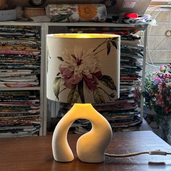 Peony Love Floral Fabric Table Lamp