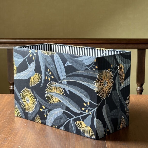 Double Sided Eucalyptus Noir Rectangle Lampshade
