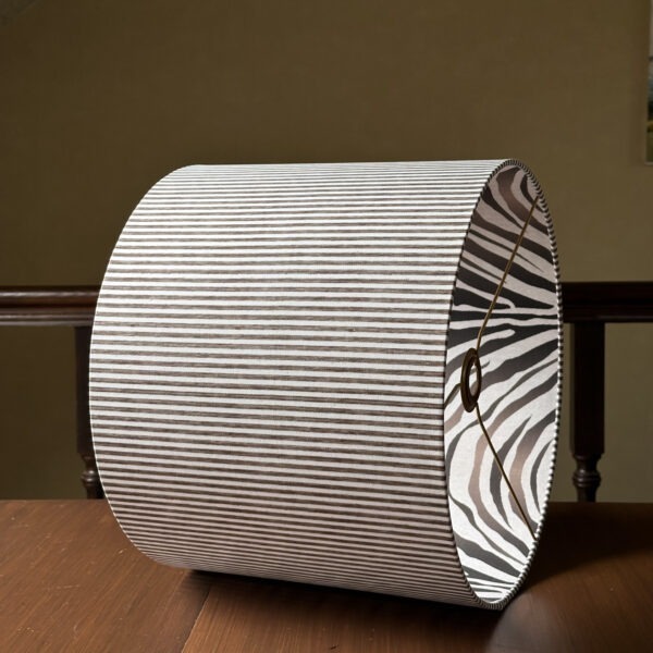 Striped Zebra Double-Sided Lampshade