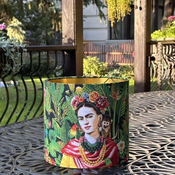 Frida Kahlo Jungle Brushed Gold Lampshade