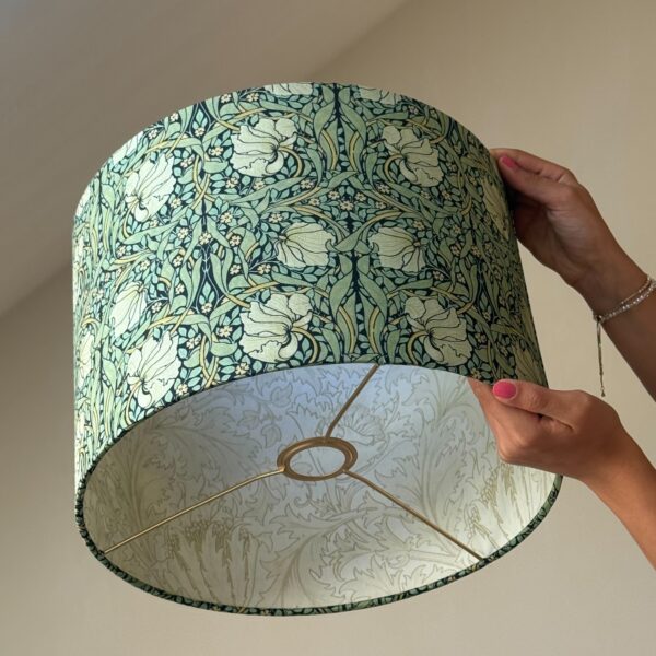 Elegant Dual-sided William Morris lampshade