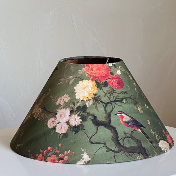 Victorian Birds Coolie Lampshade with Copper Lining