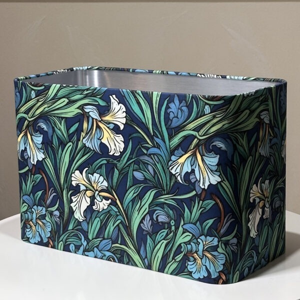 William Morris Iris Silver Rectangle Lampshade