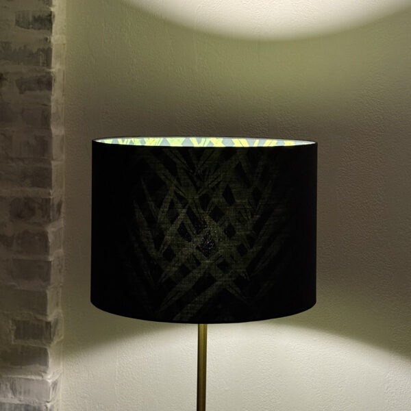 Black and Tropical Green Double-Sided Lampshade