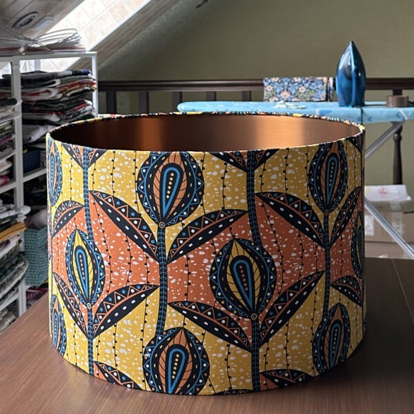 African Sunset Print Copper Lined Lampshade