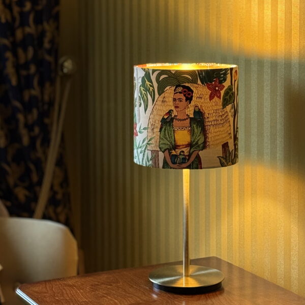 Frida Garden Tea Print Table Lamp – Gold Base