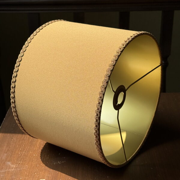 Camel Lampshade with Spanish Matte Gold Interior Trim