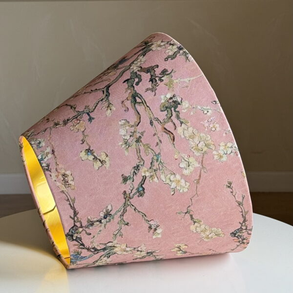 Van Gogh Pink Almond Blossom Gold Lampshade