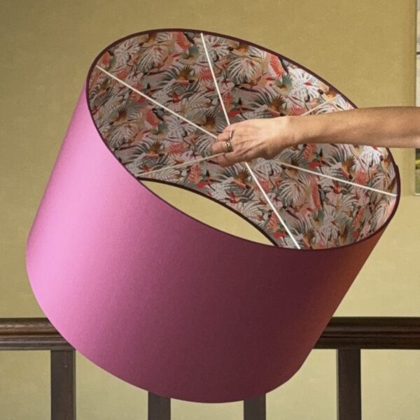 Burgundy Tropical Double Sided Floral Lampshade