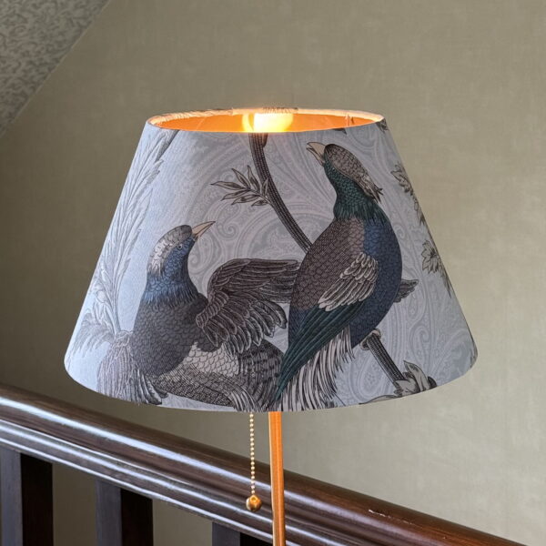 William Morris Light Birds Empire Lampshade Brushed Copper