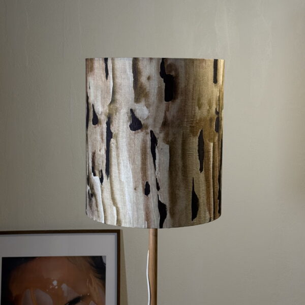 Crinkled Silk Fabric Drum Lampshade