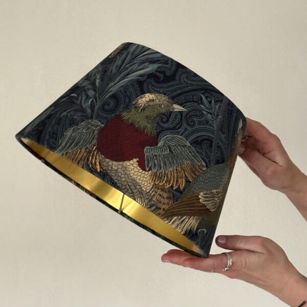 Mystical Bird Empire Lampshade with Gold Lining