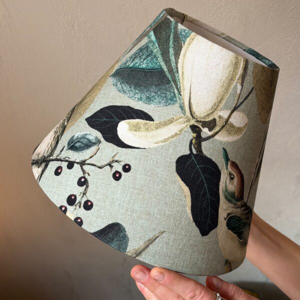 Birds in Mint Paradise Candle Clip Lampshade