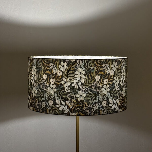 Double-Sided Botanical Elegance Drum Lampshade