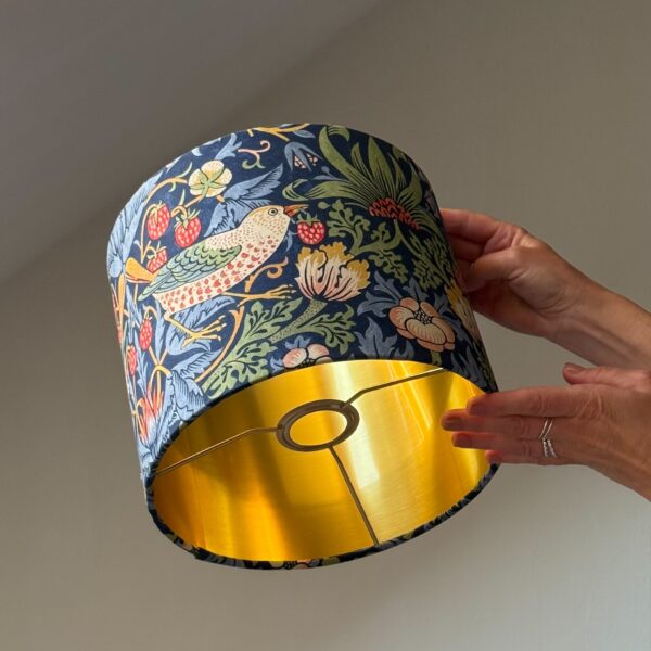 William Morris Strawberry Thief Indigo Lampshade