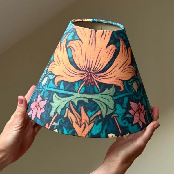 Vintage Art Nouveau Blossom Champagne Lined Lampshade