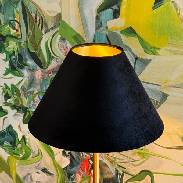 Luxury Velvet Coolie Lampshade Gold Lined