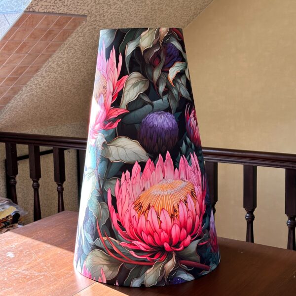 Protea Elegance Gold-Lined Statement Lampshade