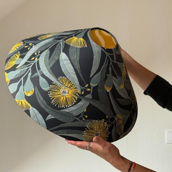Eucalyptus Noir Brushed Gold Coolie Lampshade